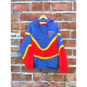 VTG 90’s Apex One St. Louis Blues NHL Coat Puffer Jacket Men’s X LARGE Full Zip